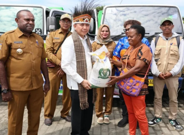 penyaluran cadangan beras sarmi